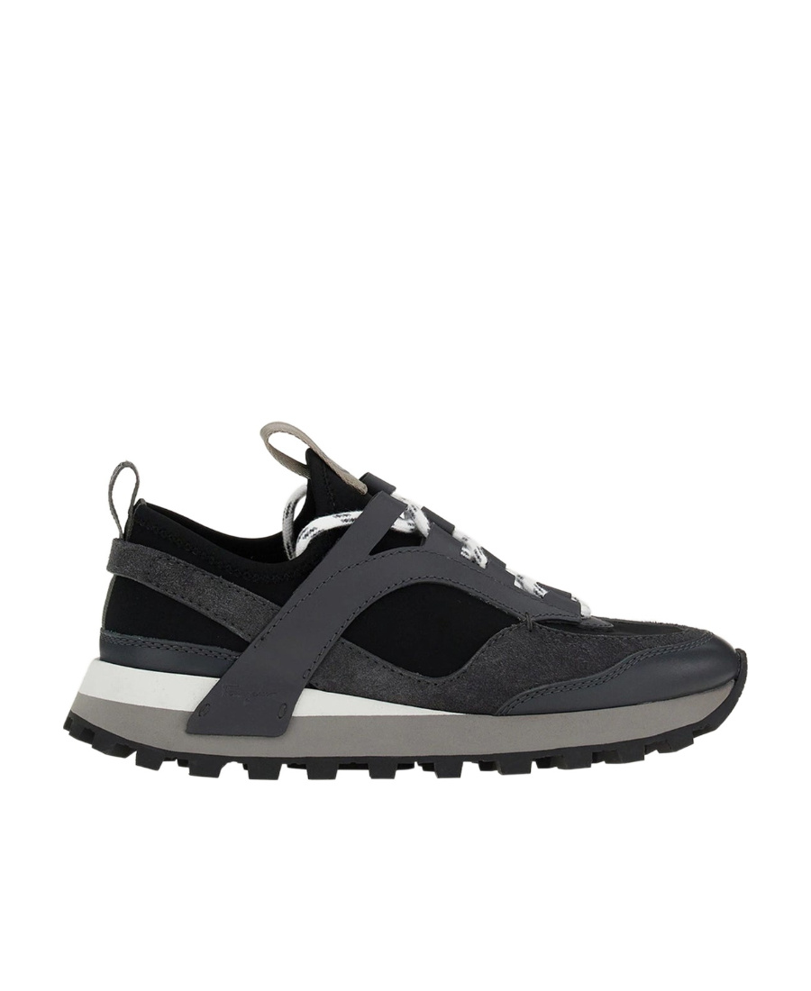 Ferragamo Ladies Chunky Pull-on Hybrid Sneakers In Black