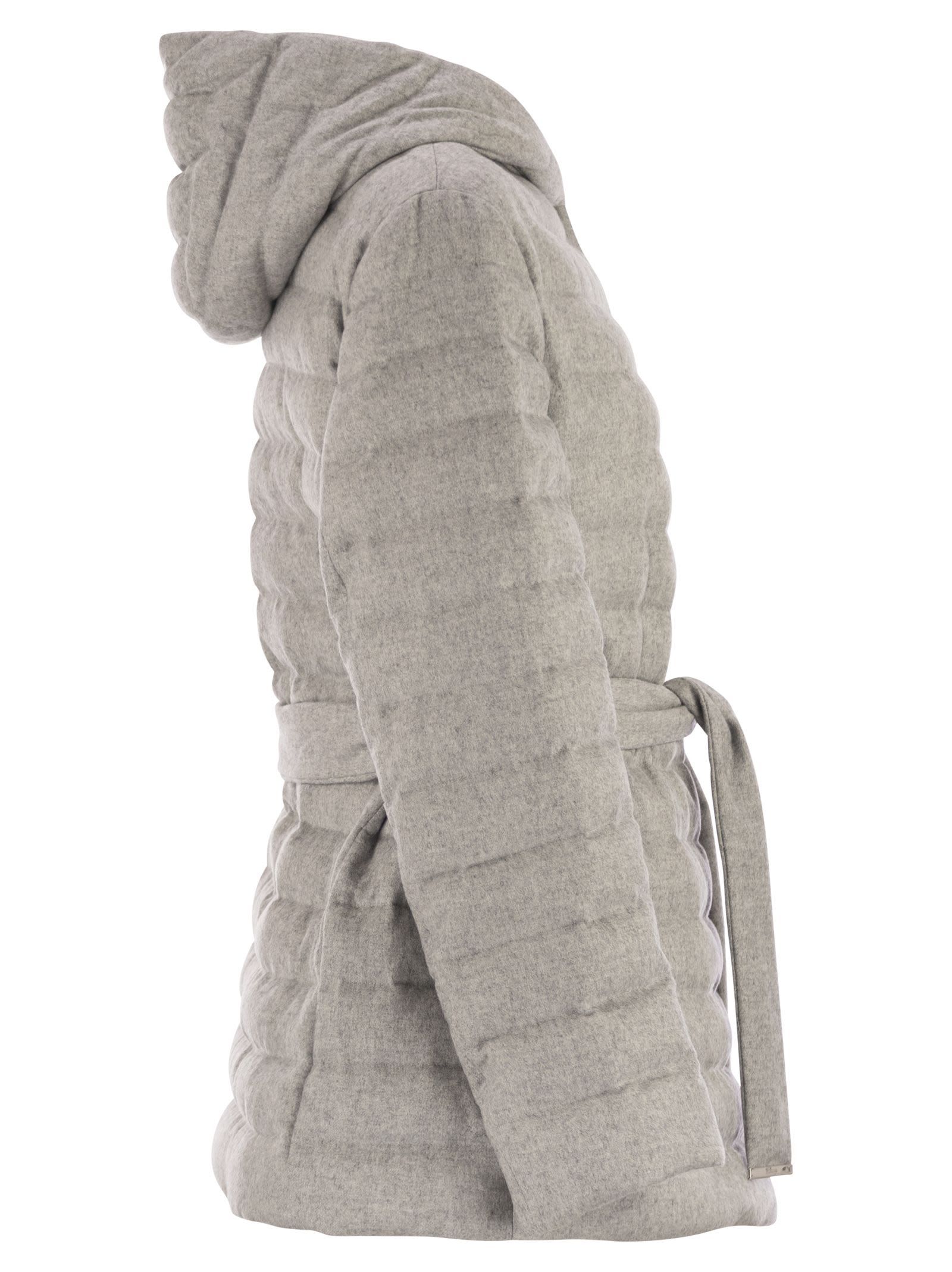 Herno Women Silk And Cashmere Kimono Jacket In Gray