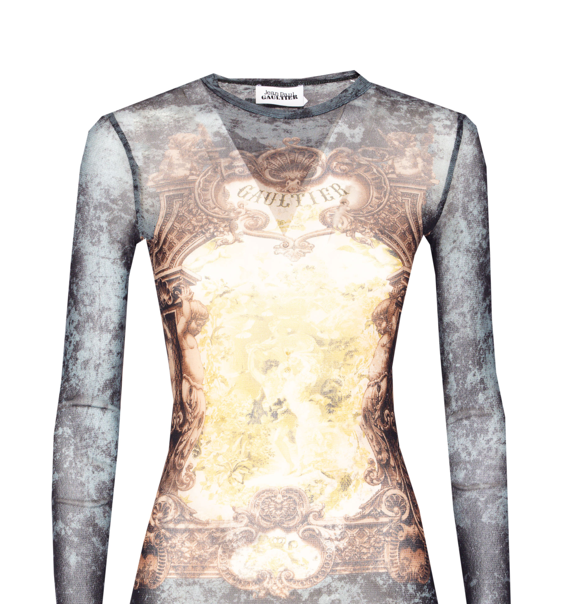 Jean Paul Gaultier Printed Dress In Gray