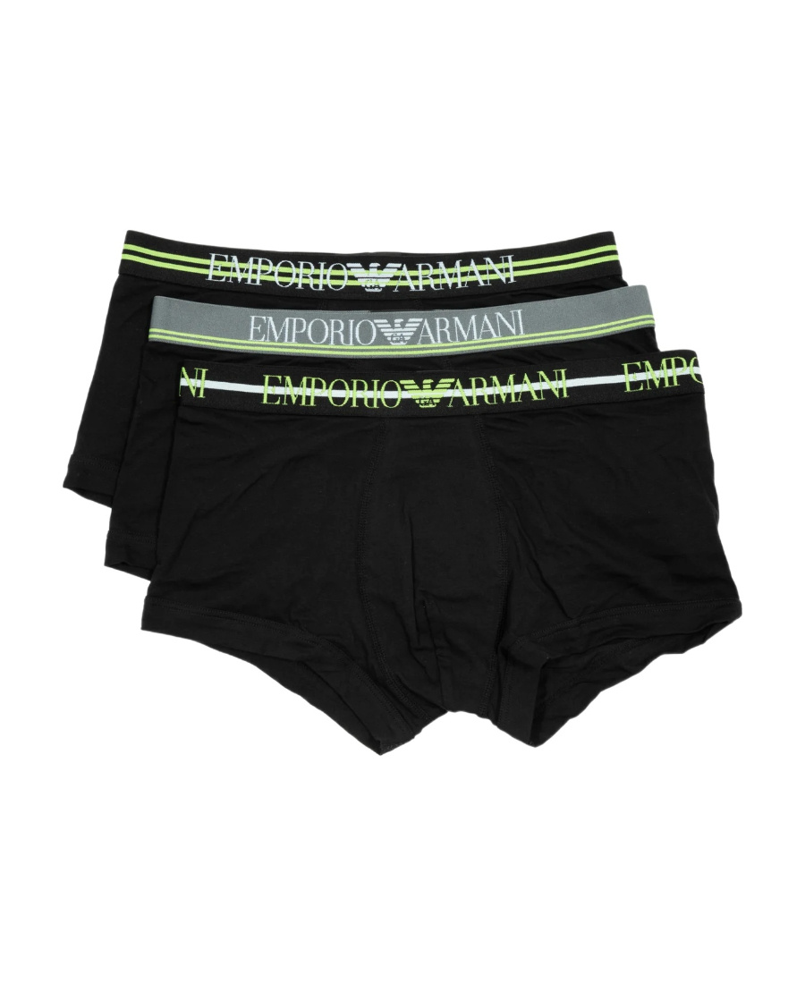 Emporio Armani Three Pairs Of Logo Boxer Underwear In Black