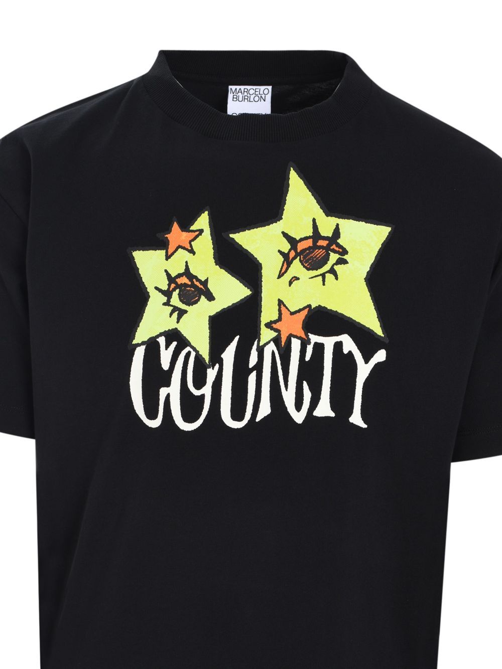 Marcelo Burlon County Of Milan Star Eyes T-shirt In Black