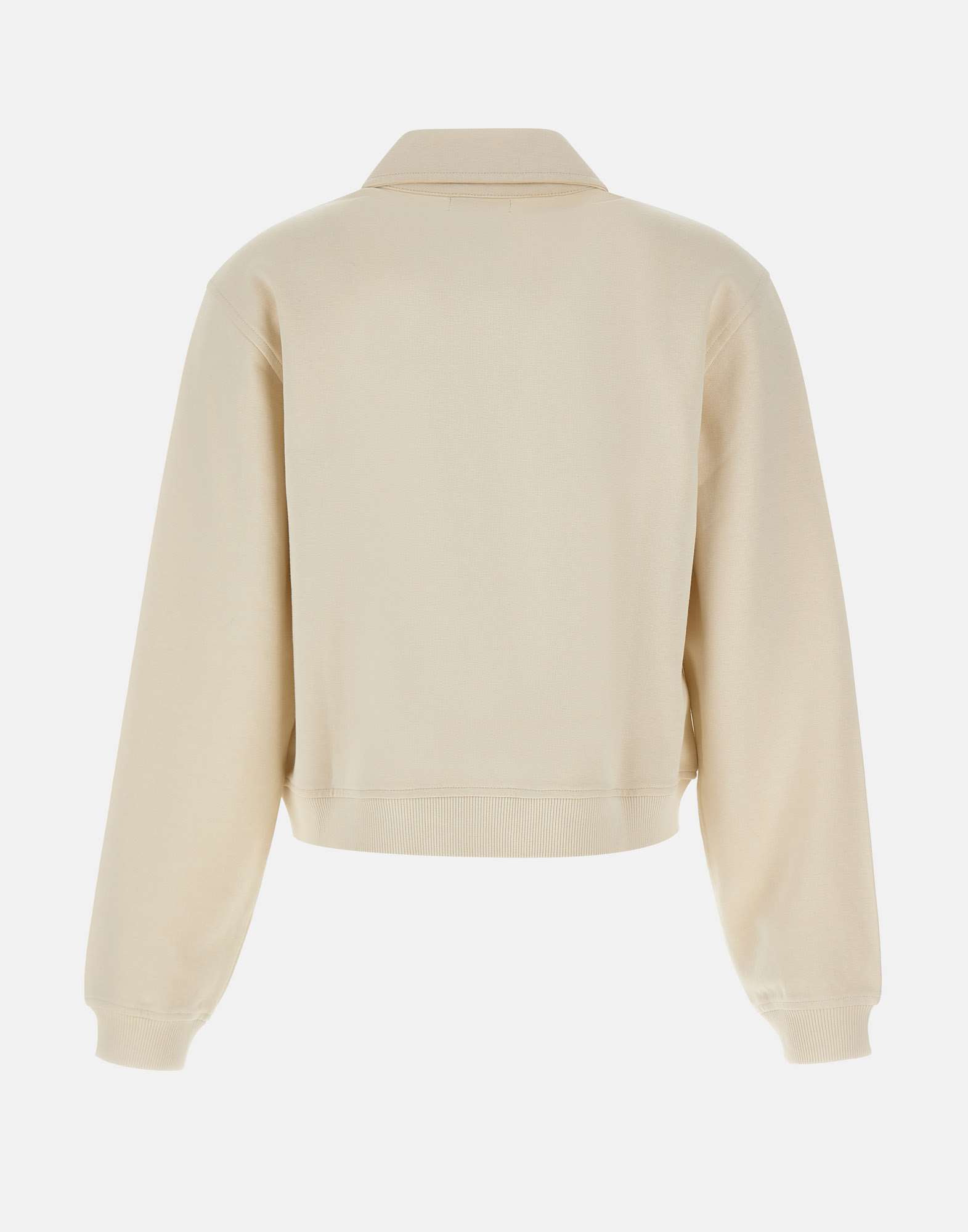 Woolrich Two-way Zip Pocket Sweatshirt In White