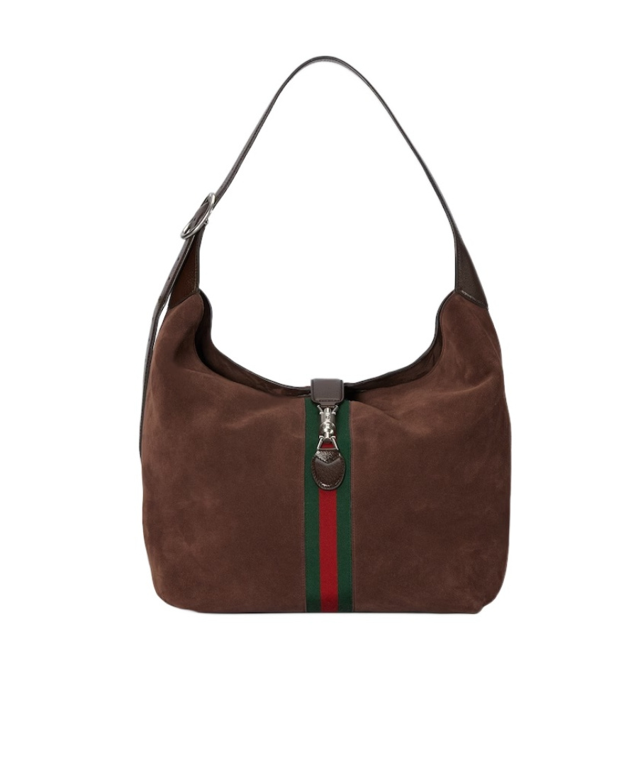 Gucci Jackie 1961 Chocolate Shoulder Bag Men In Red