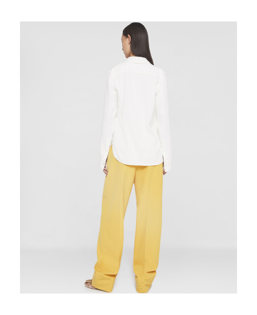 Stella Mccartney Petal Crochet Compact Crepe Shirt In White