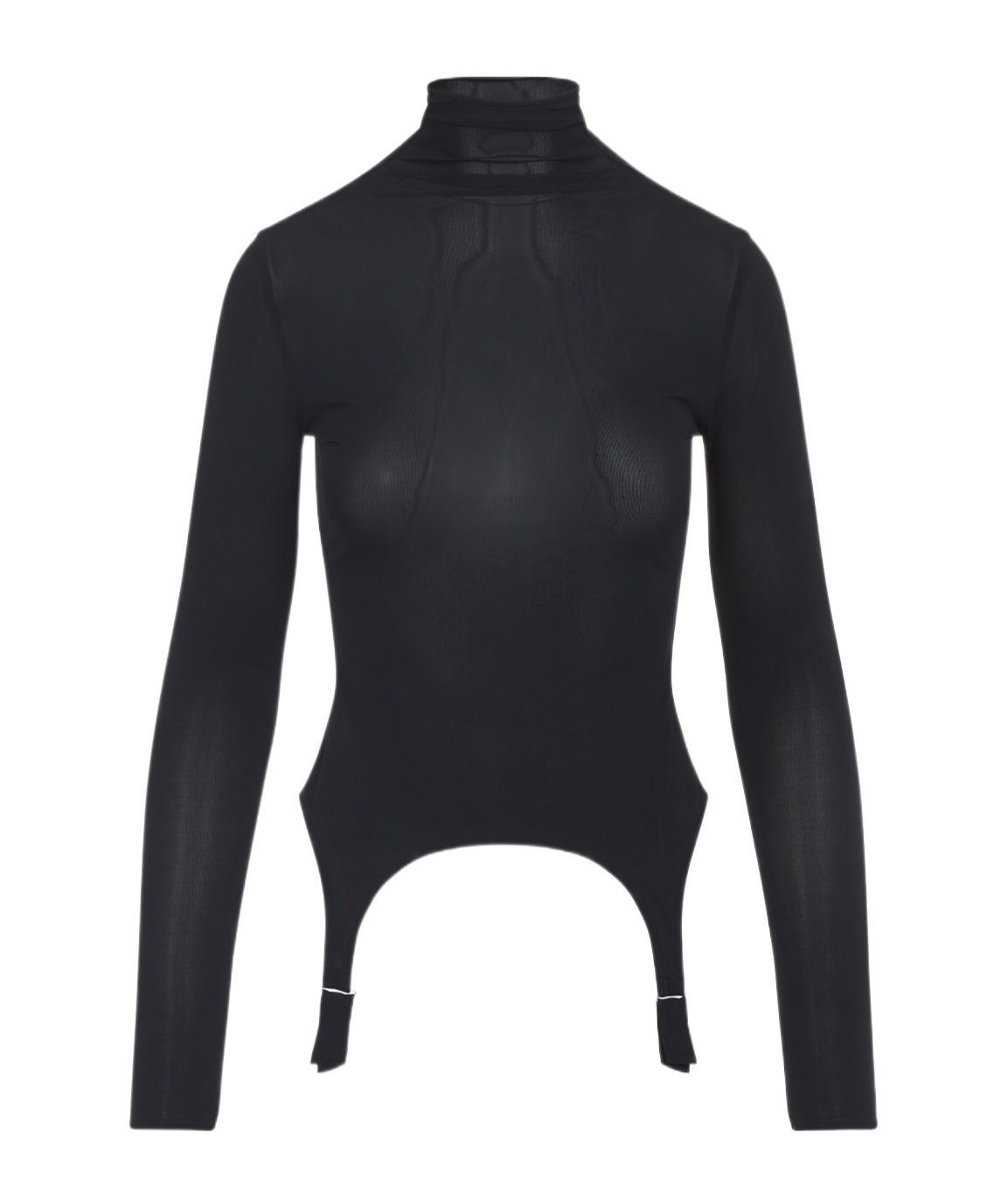 Jean Paul Gaultier Lingerie-inspired Garter Top In Stretch Rayon In Black