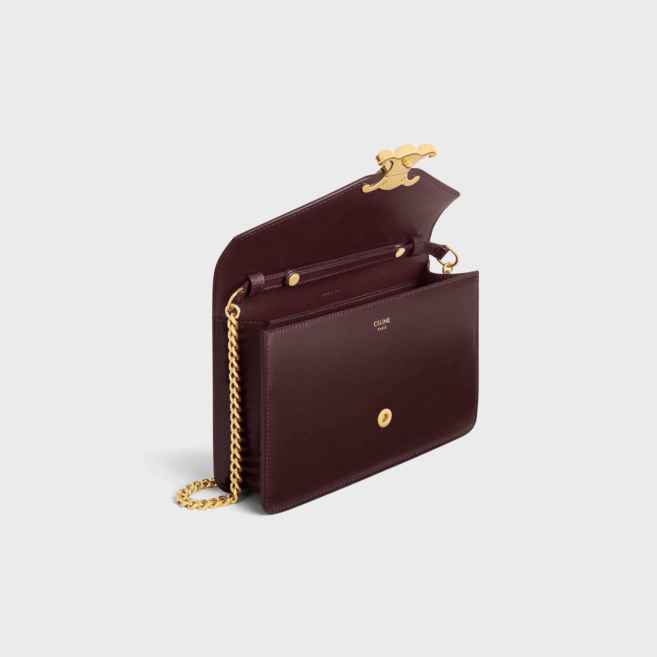 Celine Wallet On Chain Margo In Shiny Calfskin