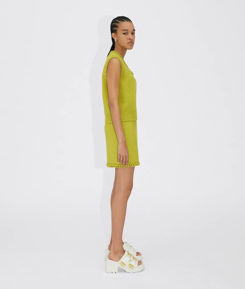 Bottega Veneta Women's Vest With Crochet Chain In Yellow