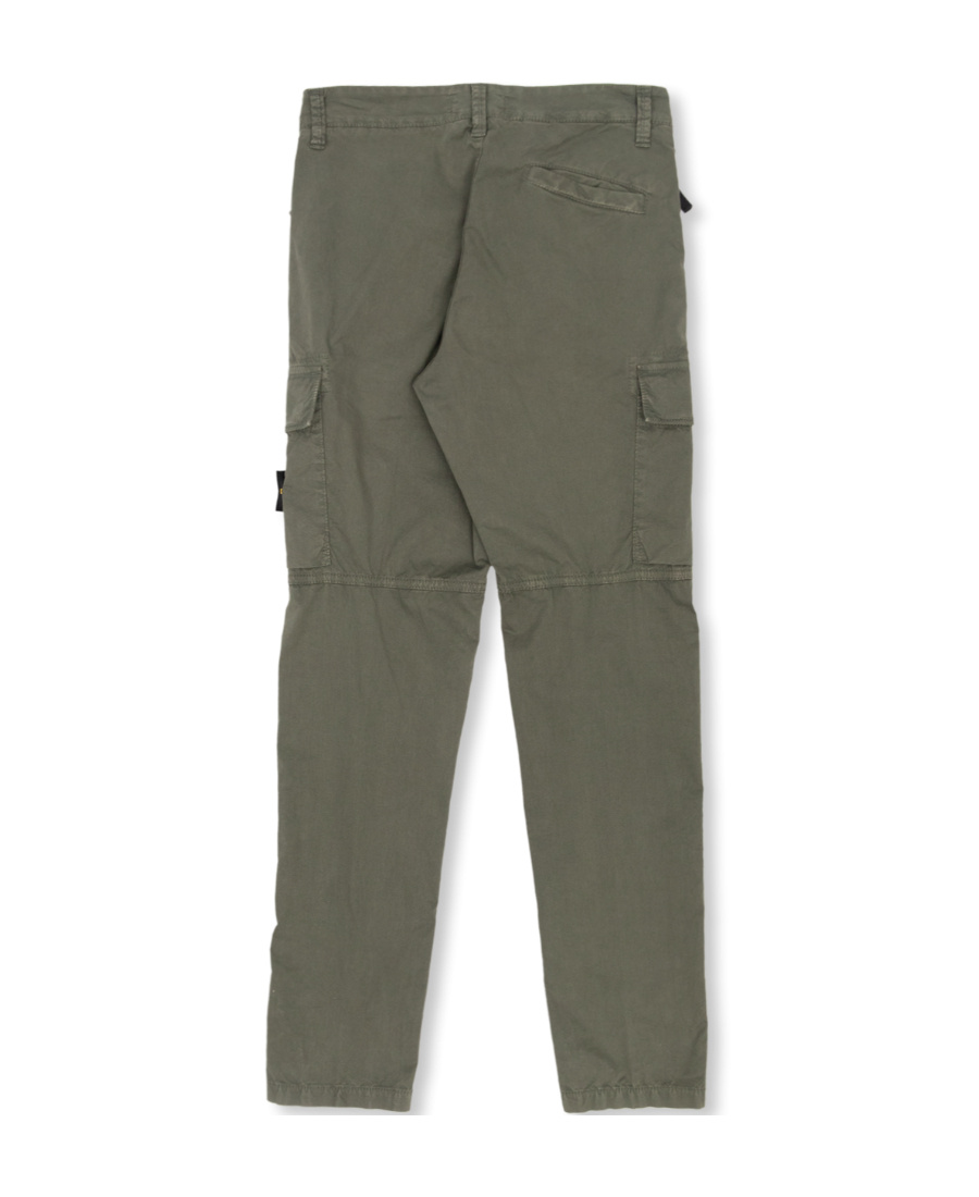 Stone Island Compass-badge Tapered-leg Cargo Trousers In Gray