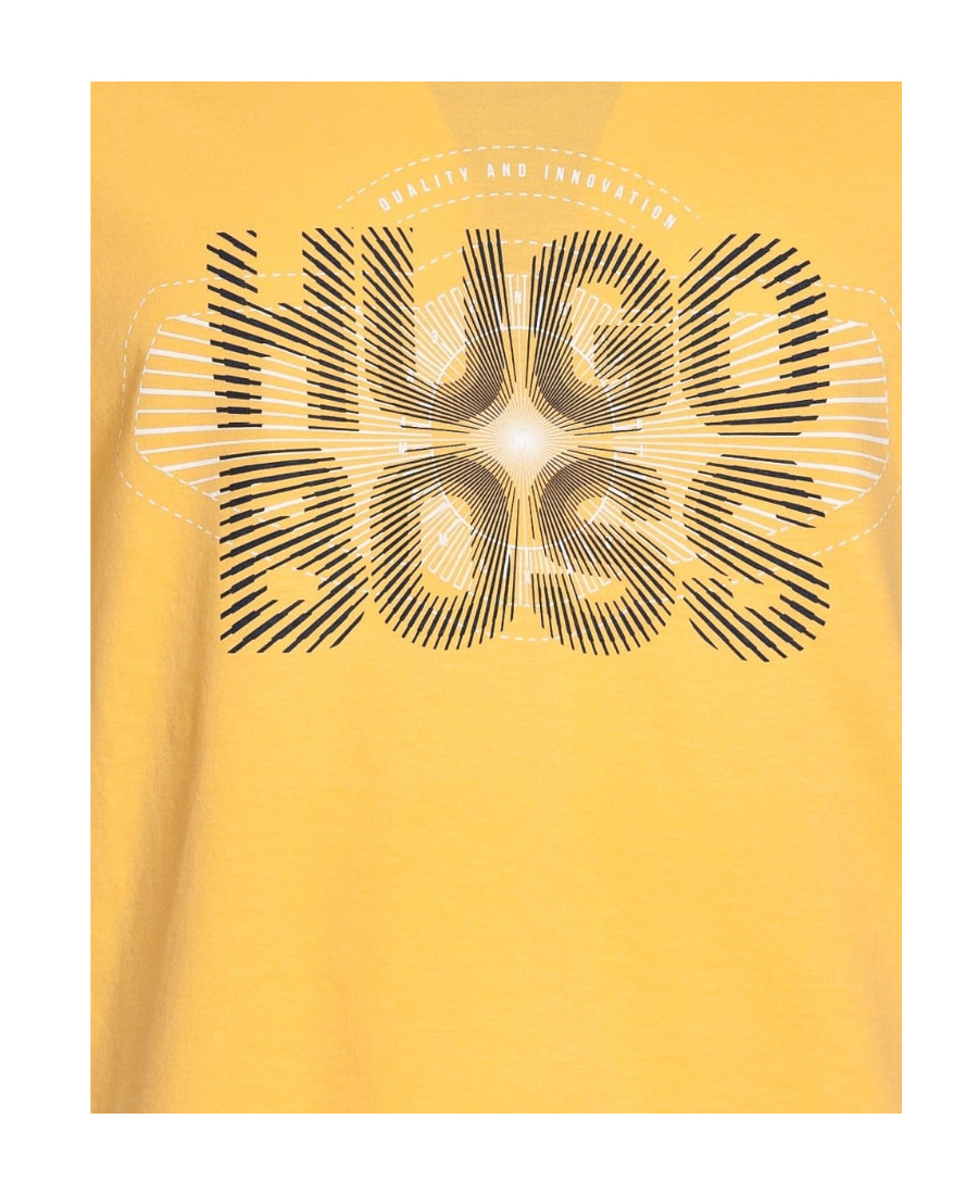 Hugo Boss Logo Details T-shirt In Yellow