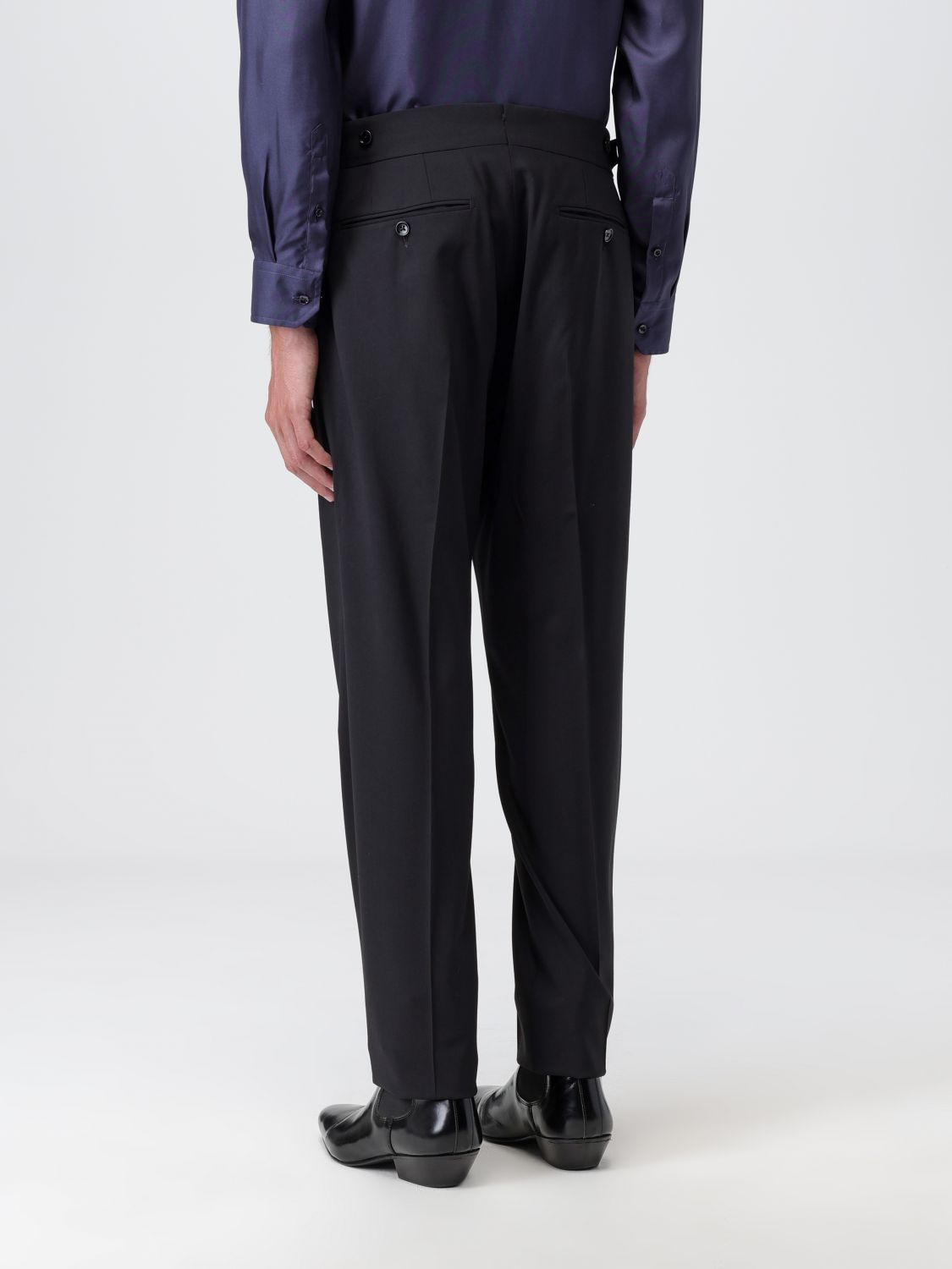 Tom Ford Tailored Wool-blend Trousers In Black