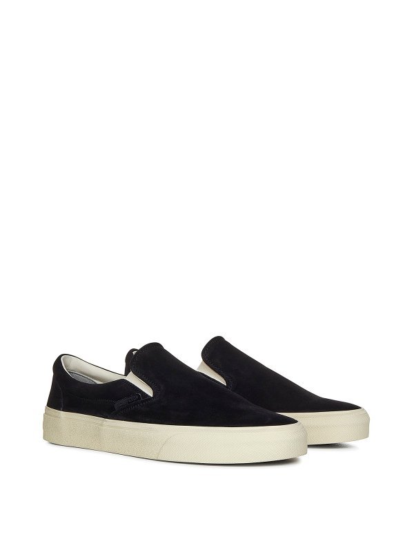 Tom Ford Suede Slip-on Sneakers In Nude