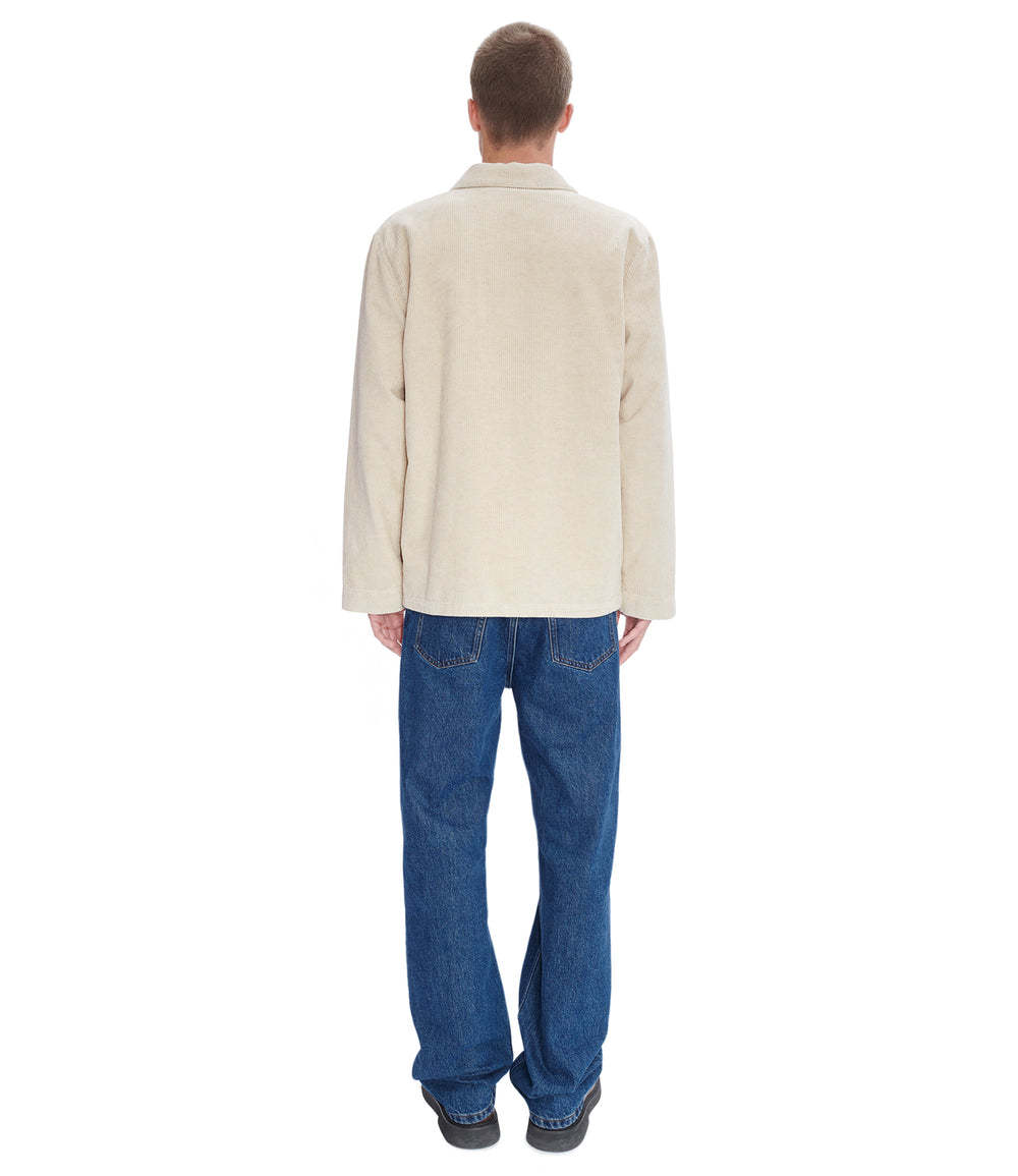 Apc Kerlouan Beige Jacket With Classic Collar And Front Button Closure In Cotton Man In Nude