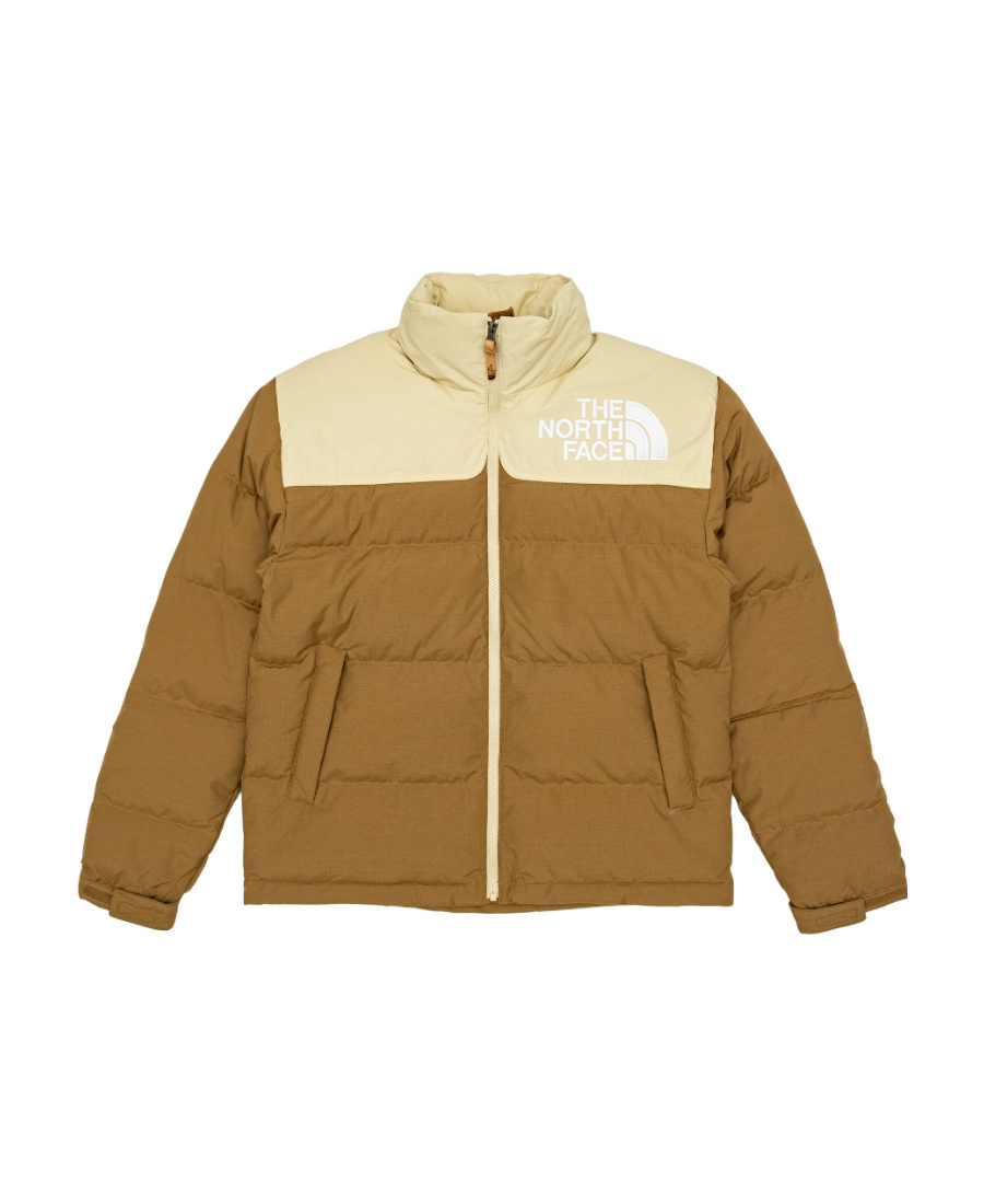 The North Face Two-tone Puffer Jacket In Brown