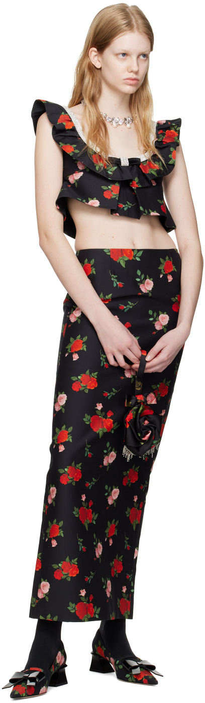 Shushu-tong Pattern Vest In Black