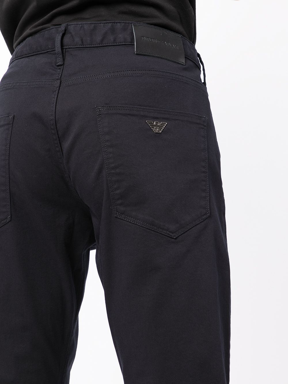 Emporio Armani Mid-rise Straight-leg Jeans In Black