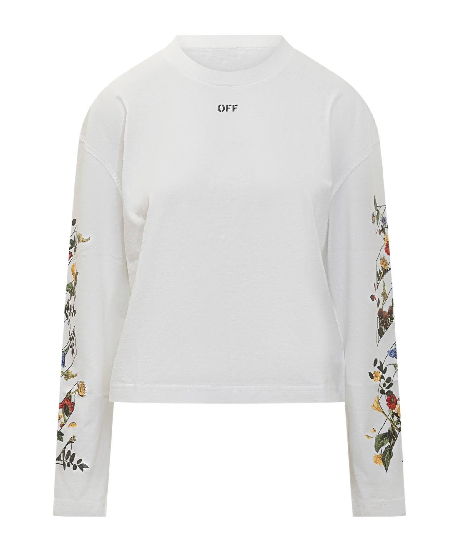Off-white Arrow Flowers Long-sleeved T-shirt In White