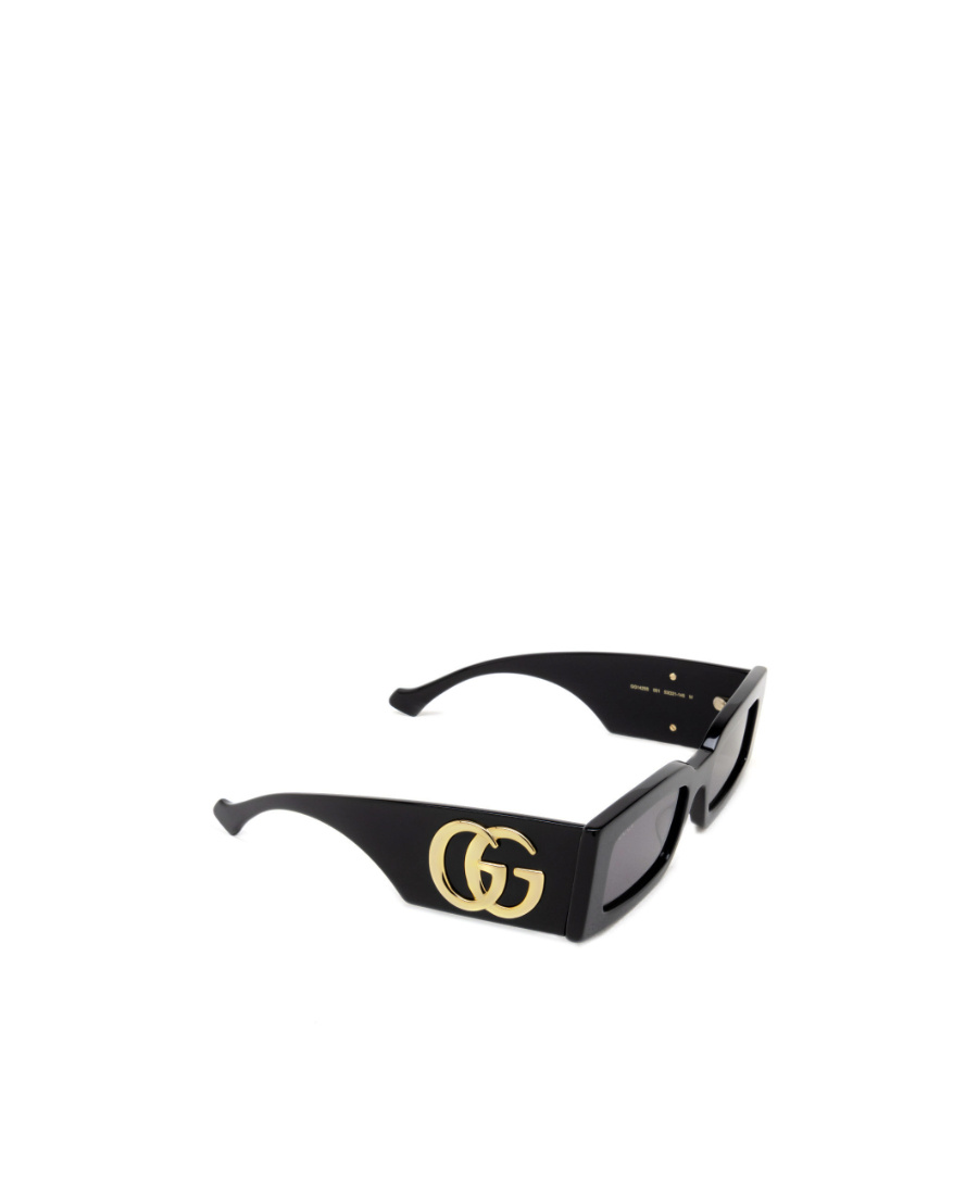 Gucci Gene Gg Rectangle-frame Sunglasses In Black