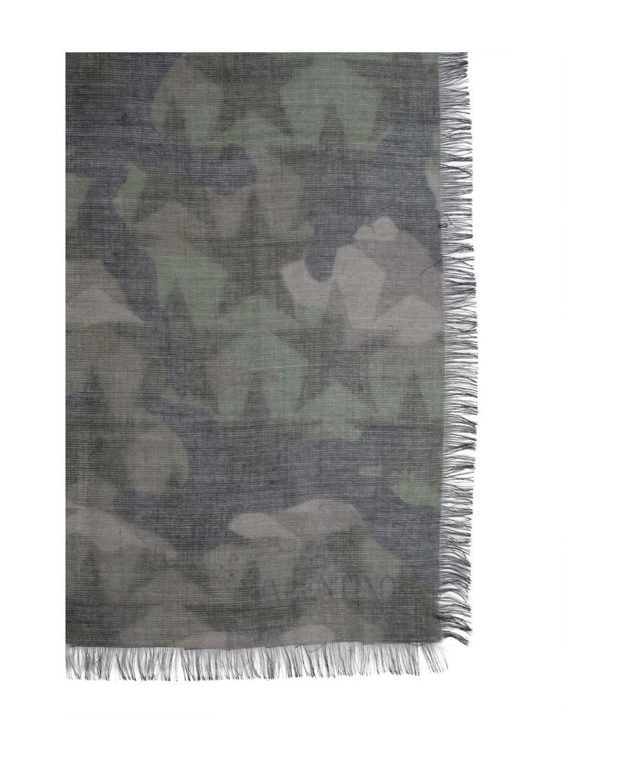Valentino Star Printed Scarf In Black