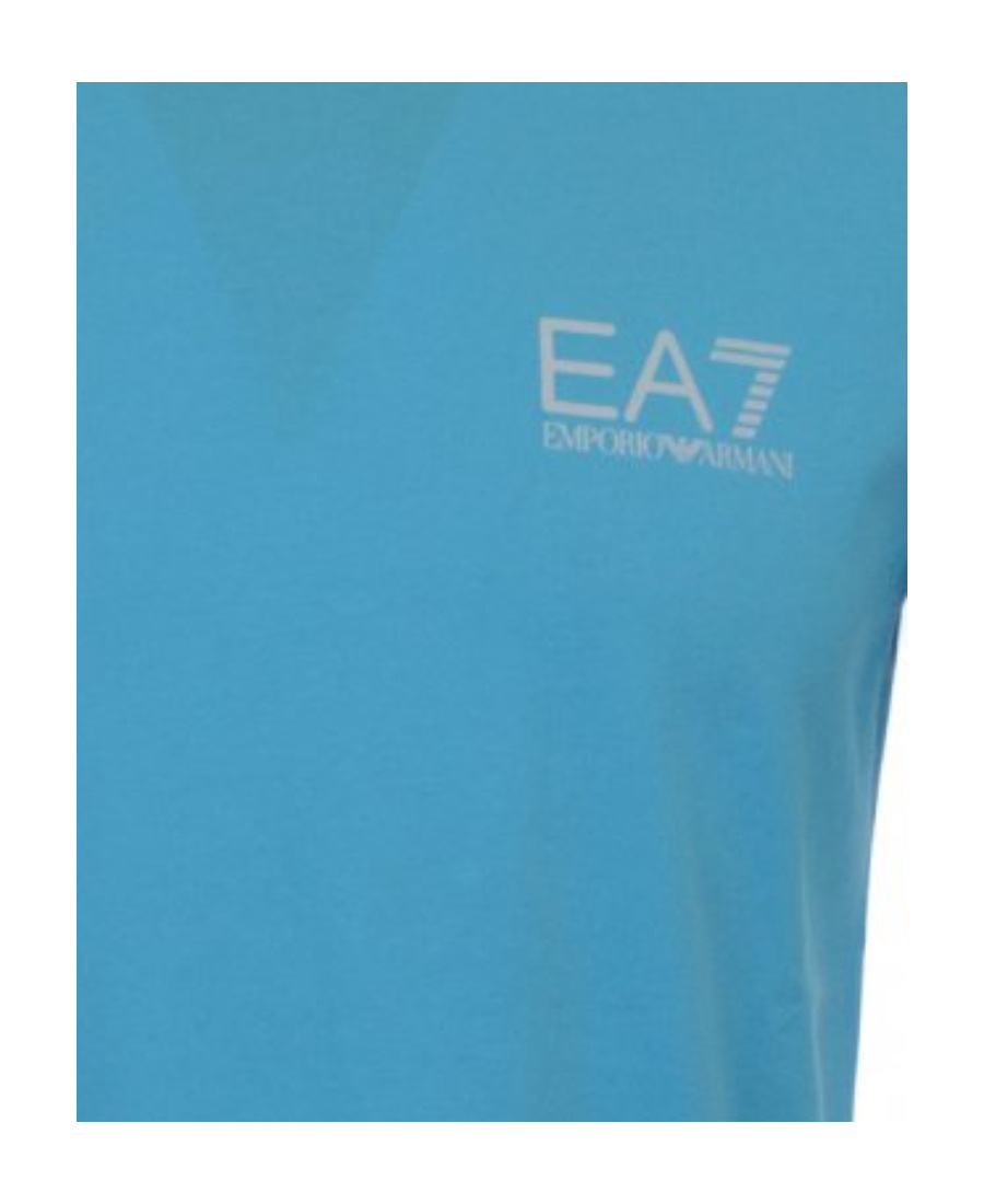Ea7 Logo Printed T-shirt In Blue