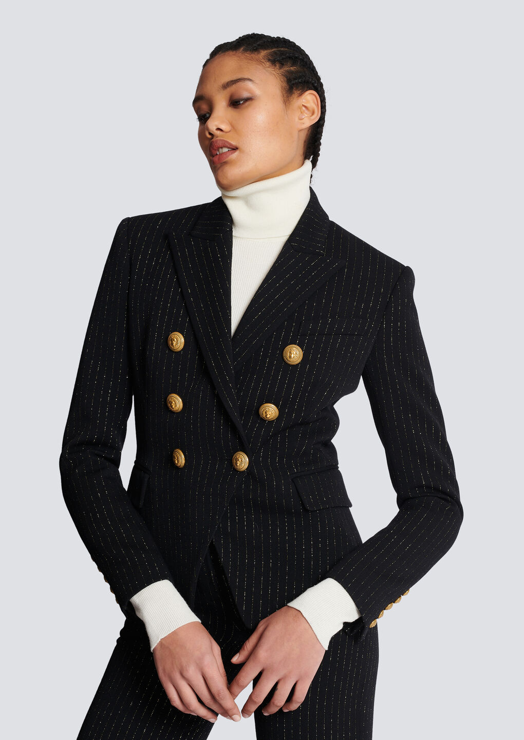 Shop Balmain Classic 6-button Jacket In Black