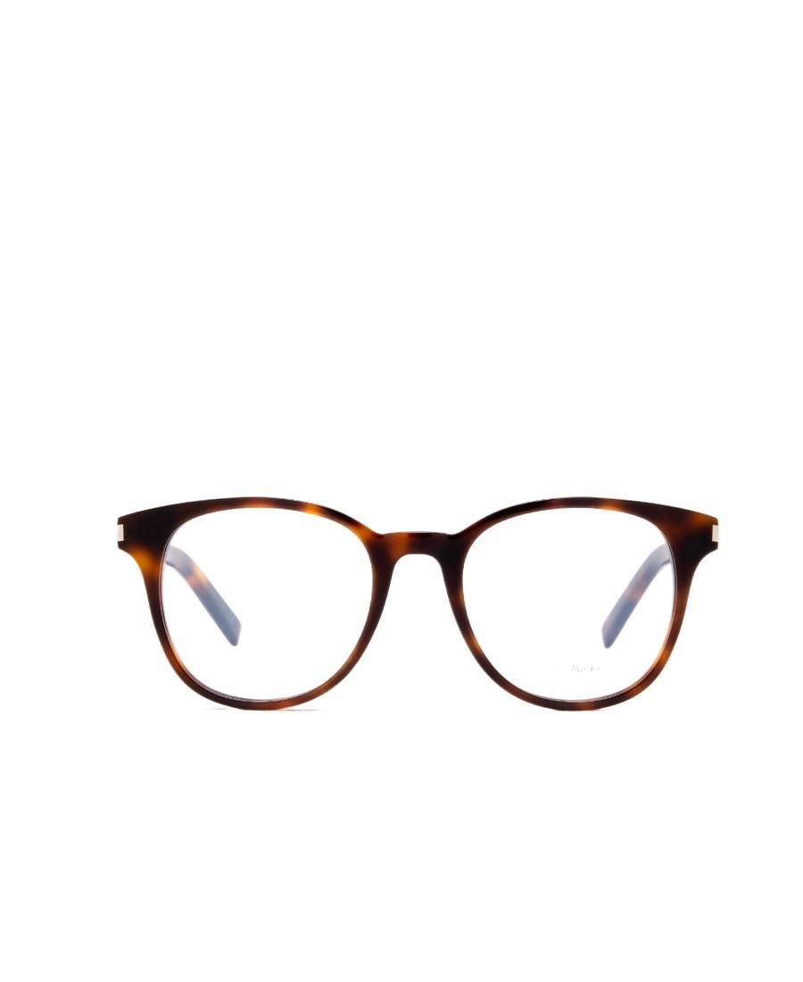 Saint Laurent Eyewear Round Frame Glasses In Brown