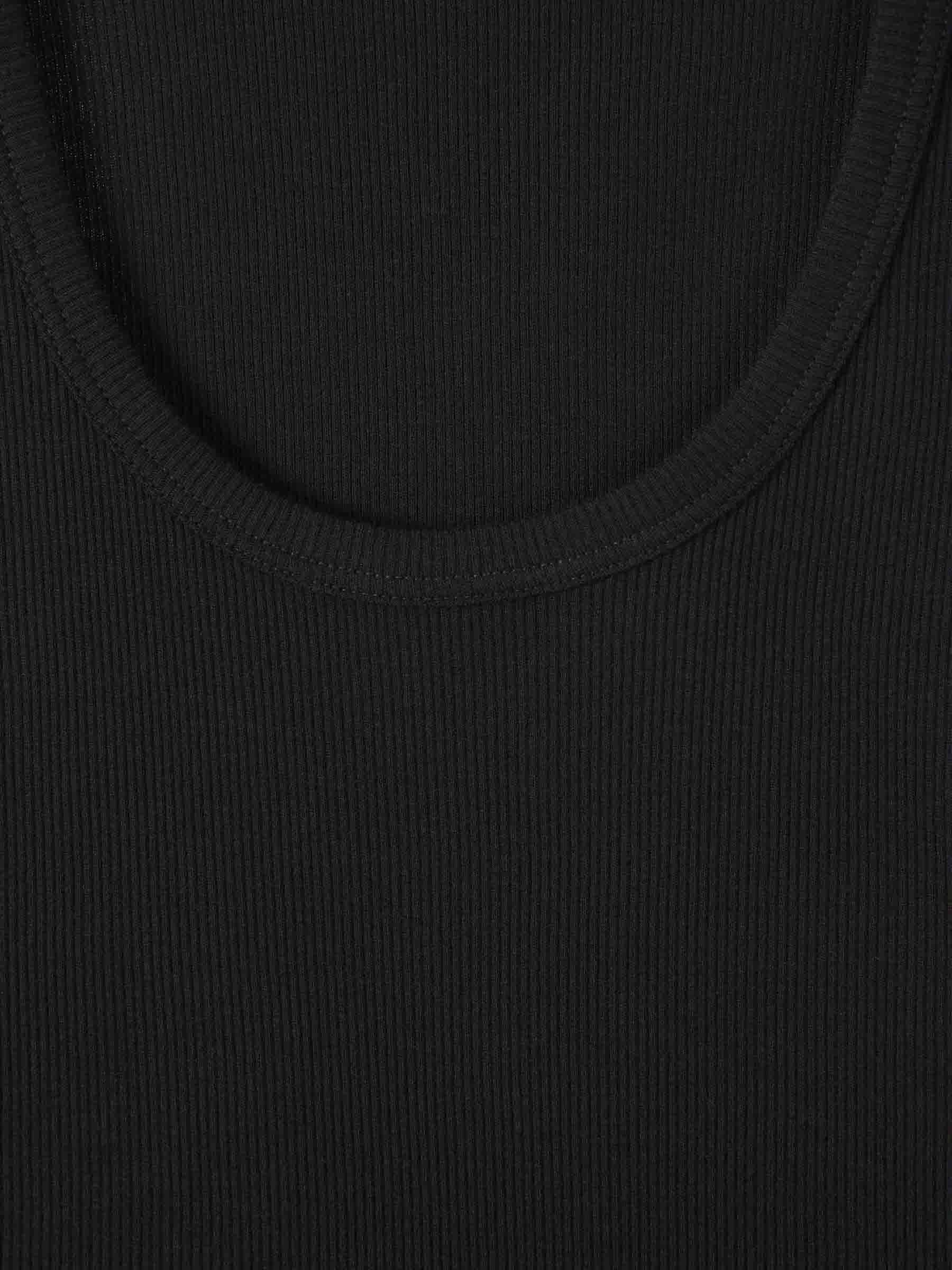 Dsquared2 Ribbed Cotton Vest In Black