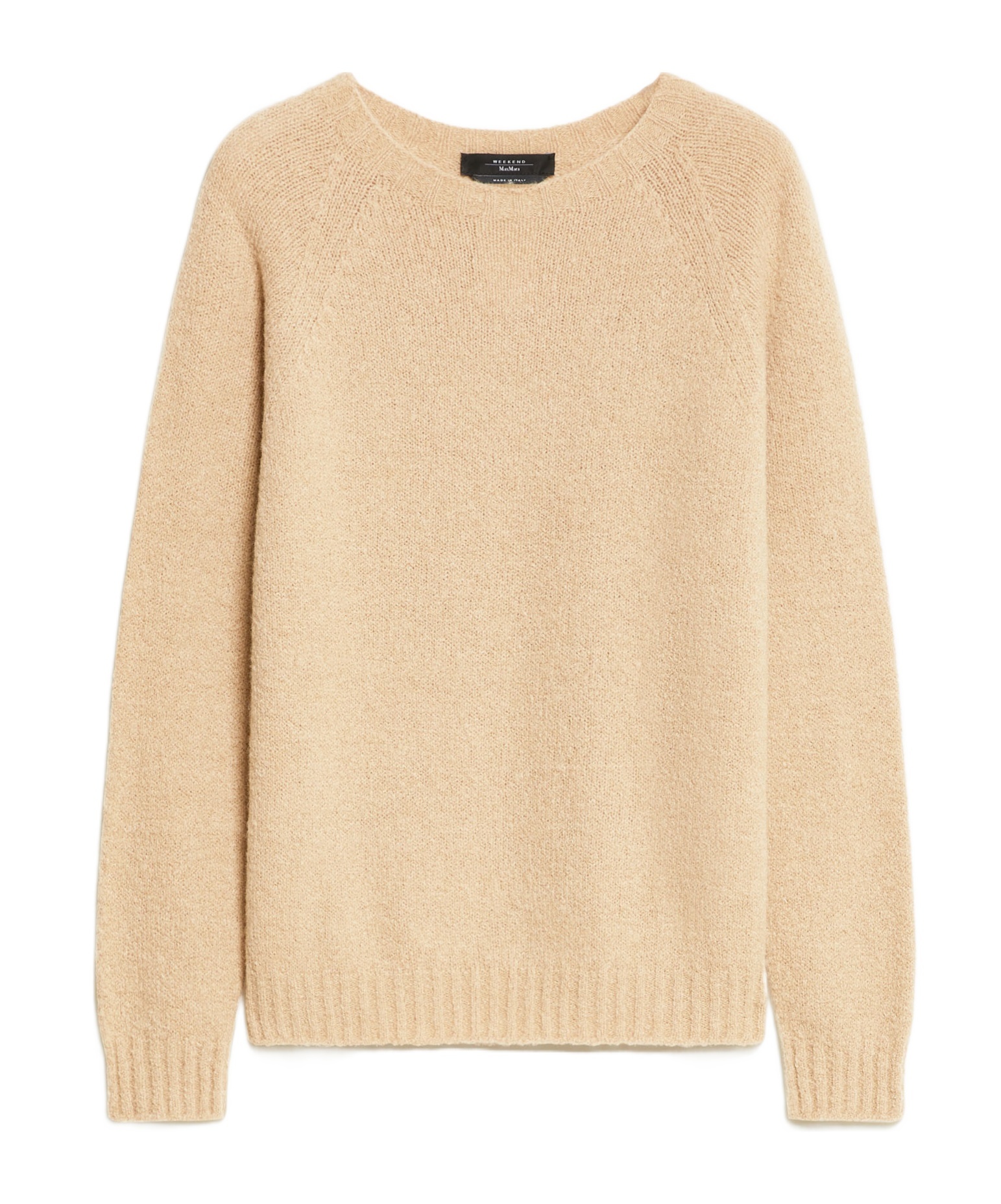 Weekend Max Mara Camel Stretch Alpaca Blend Ghiacci Sweater In Nude