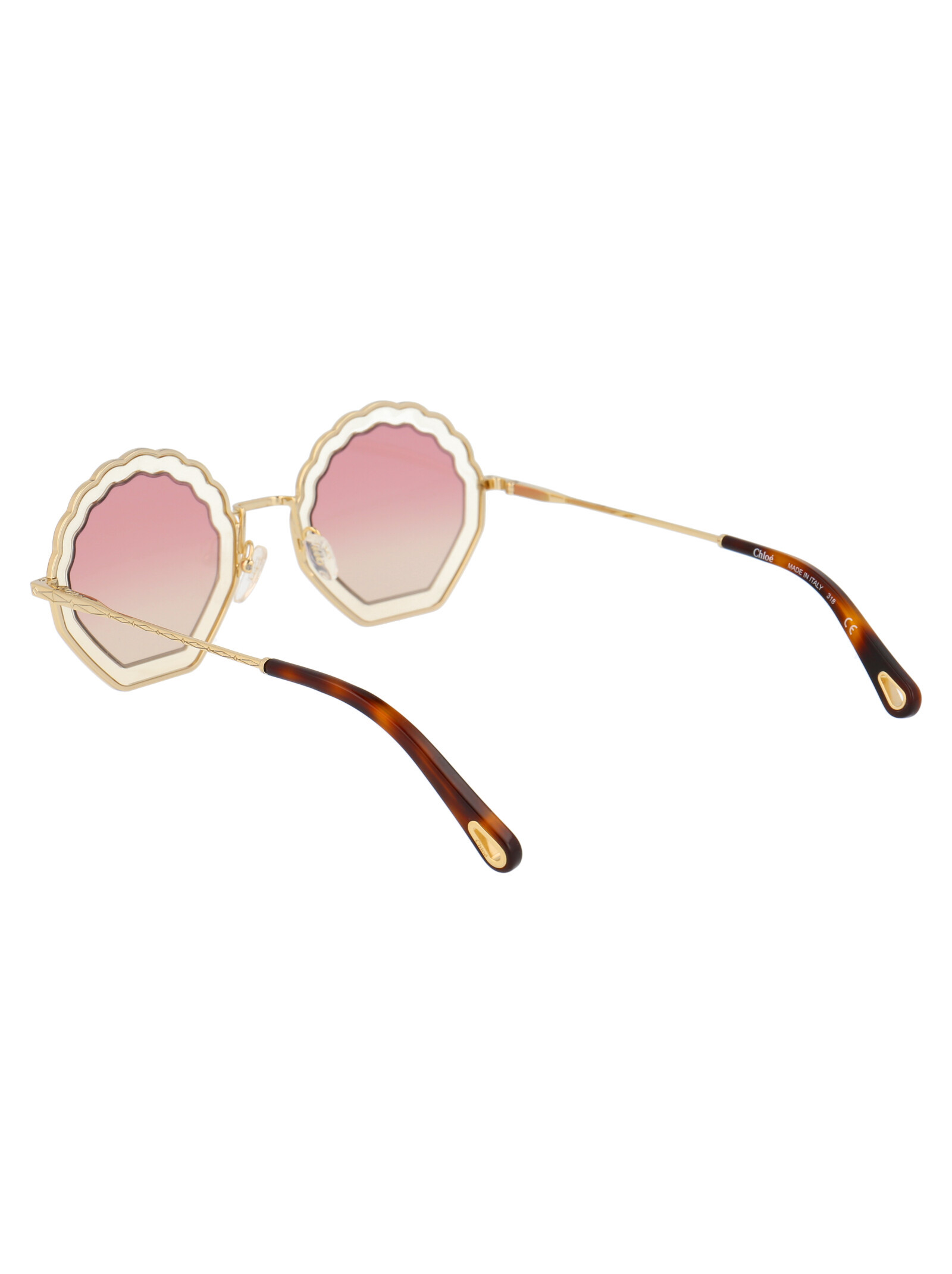 Chloé Tally Seashell-frame Sunglasses In Pink