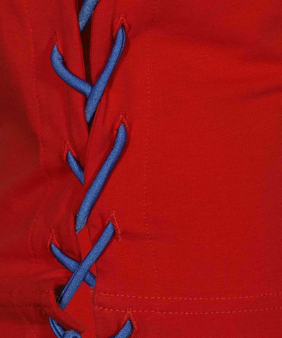 Versace Jeans Logo-print Drawstring T-shirt In Red