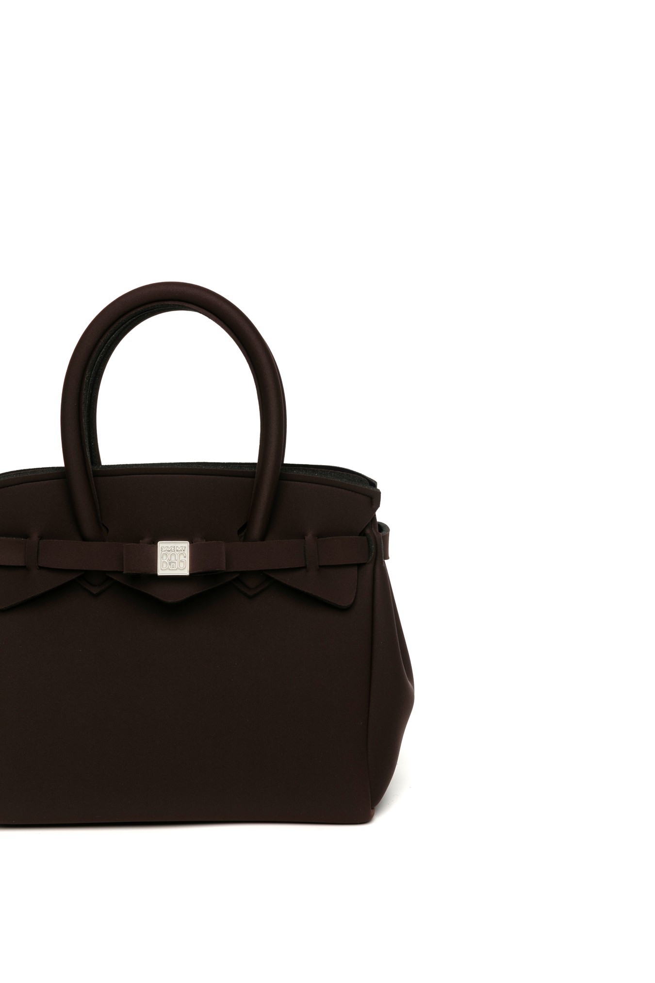 Save My Bag Logo Handbag In Black