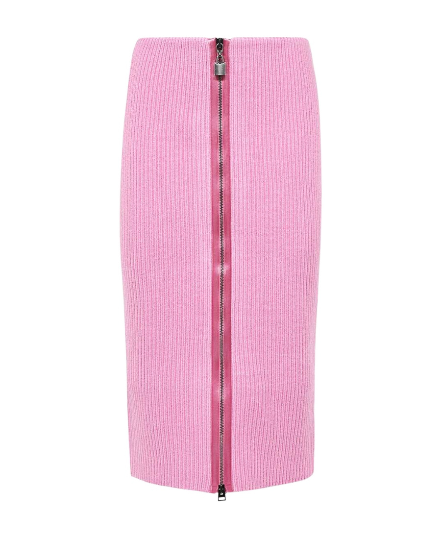 Tom Ford Knitted Rib Skirt In Pink