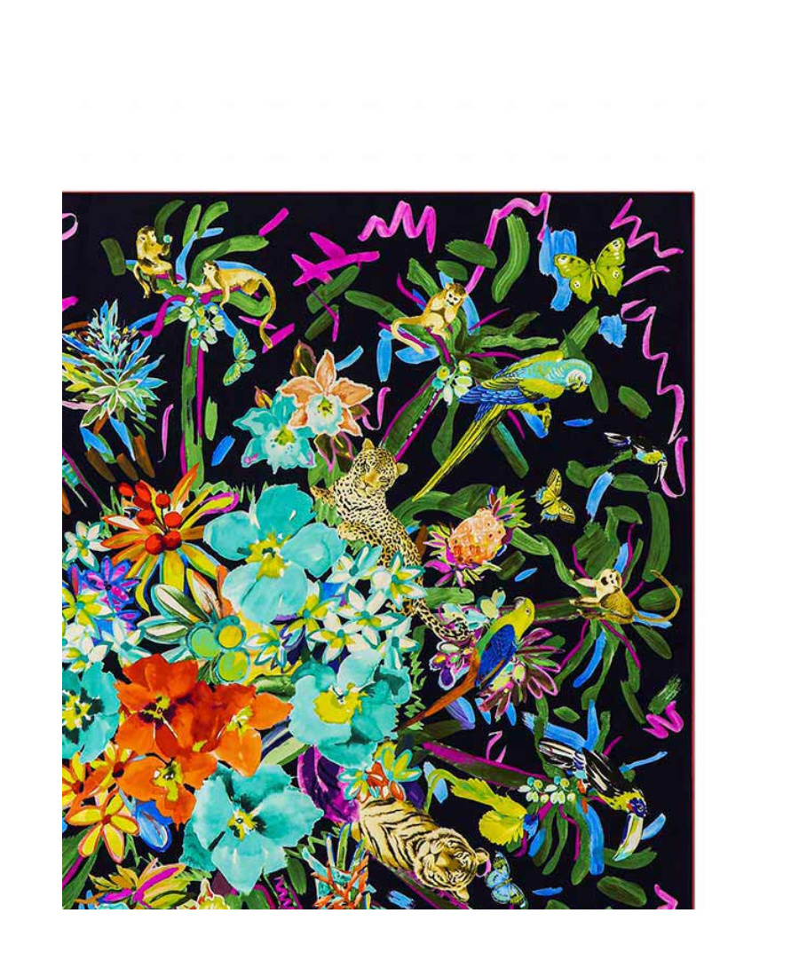 Ferragamo Printed Scarf In Black