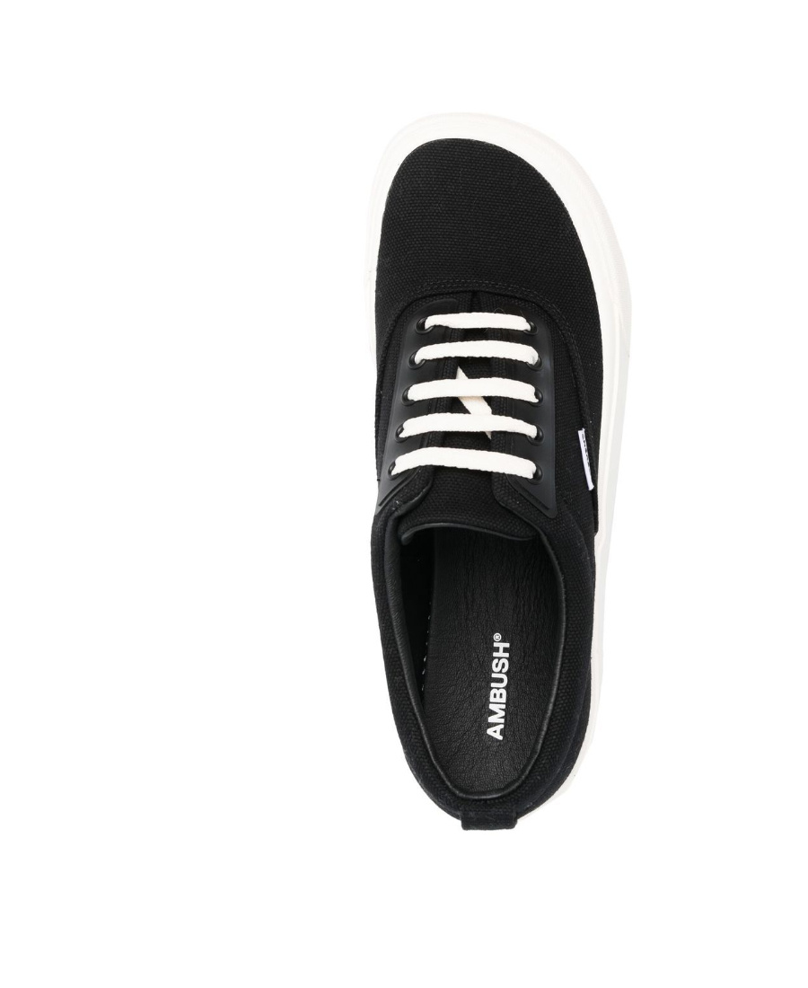 Ambush Lace-up Flatform Sneakers In Black