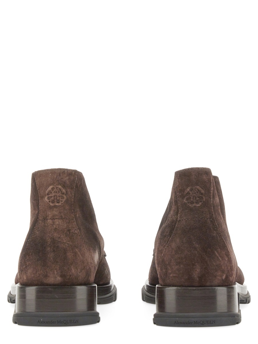 Alexander Mcqueen Men Suede Boot In Green