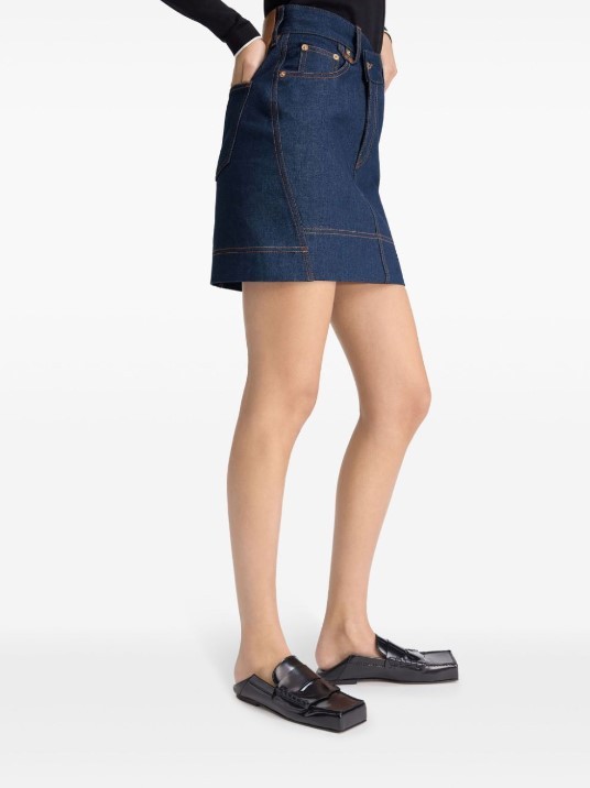 Jacquemus Denim La Jupe De-nmes Mini Skirt In Blue