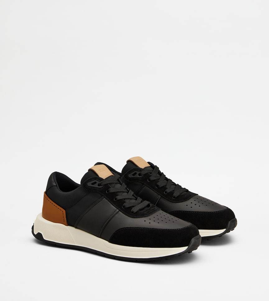 Tod's Leather And Technical Fabric Sneakers
