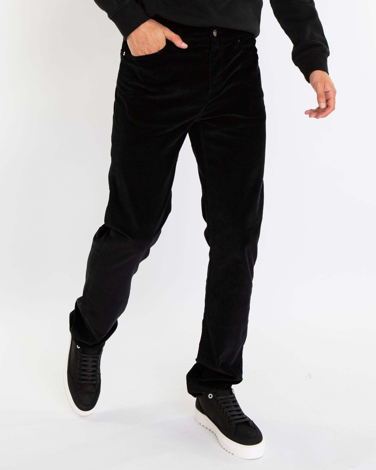 7 For All Mankind Belt-loop Casual Pants In Black