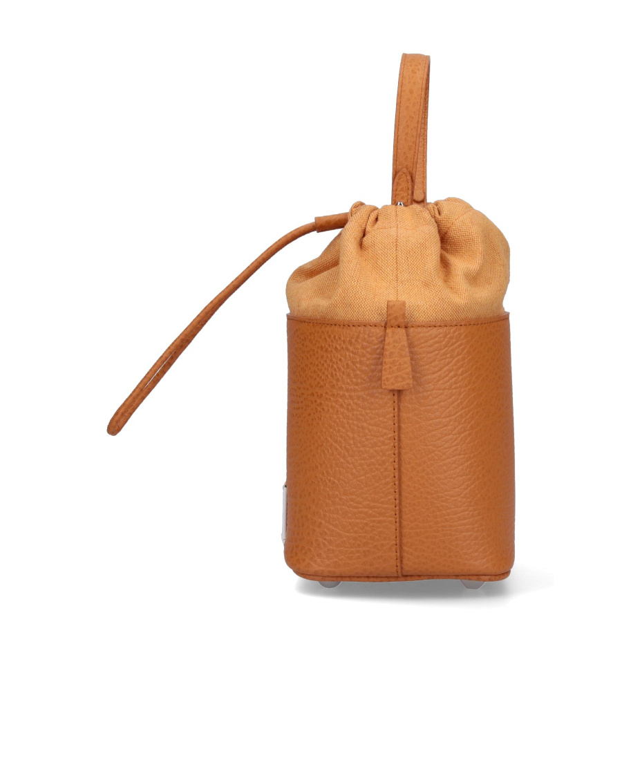 Maison Margiela 5ac Drawstring Bucket Bag In Orange
