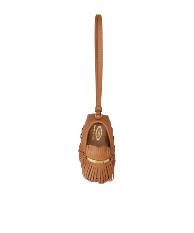 Tod's Leather Gommino Driver Shoe Charm In Brown