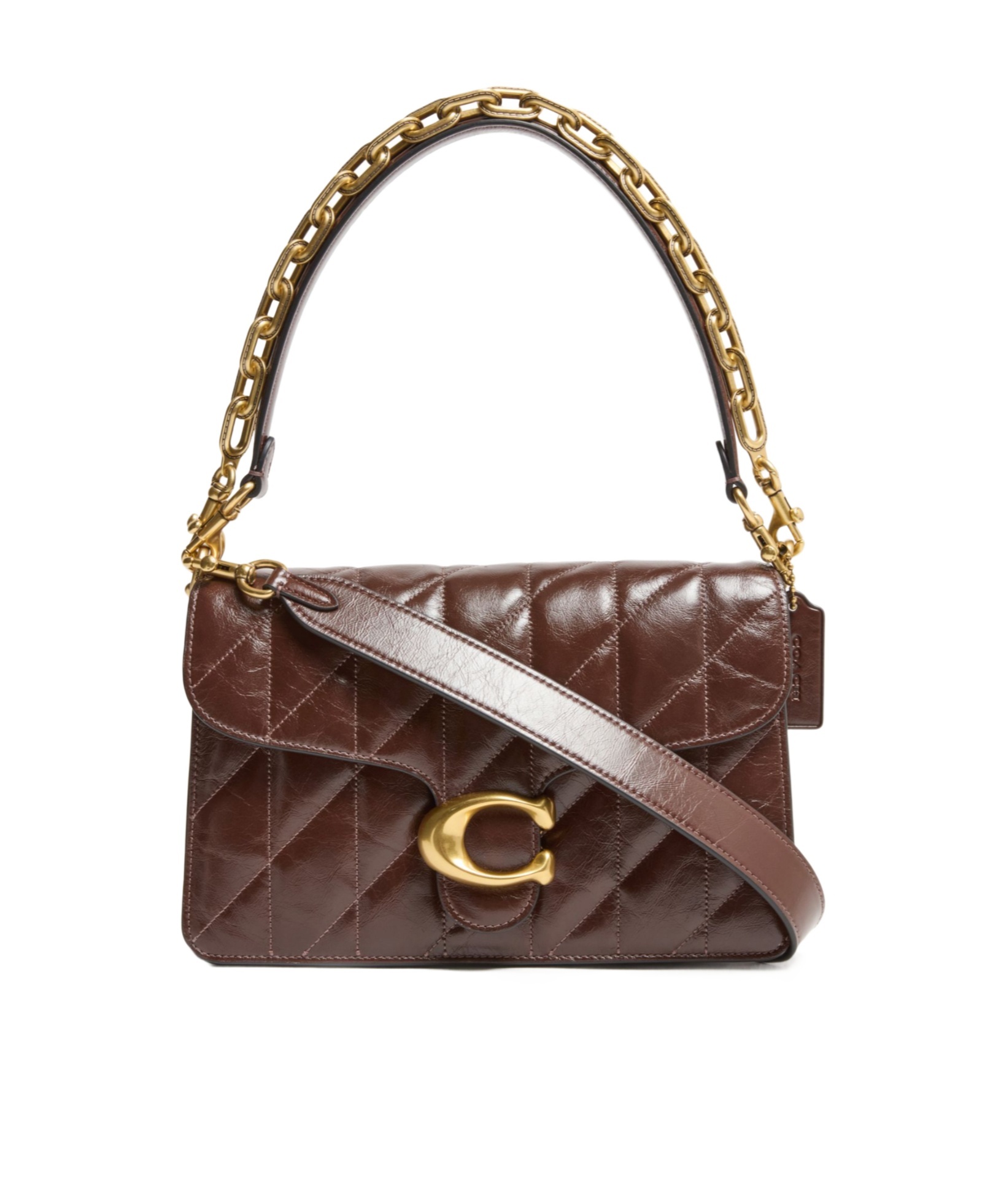 Coach Chain Tabby Shoulder Bag In Brown