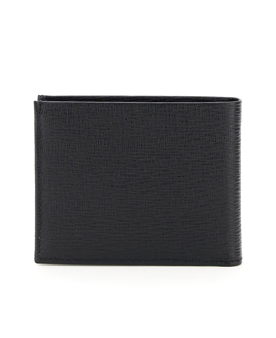 Shop Ferragamo Gancini Bifold Wallet In Black