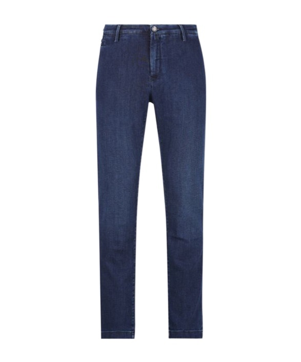 Jacob Cohen Bard Logo Patch Slim-fit Jeans In Blue