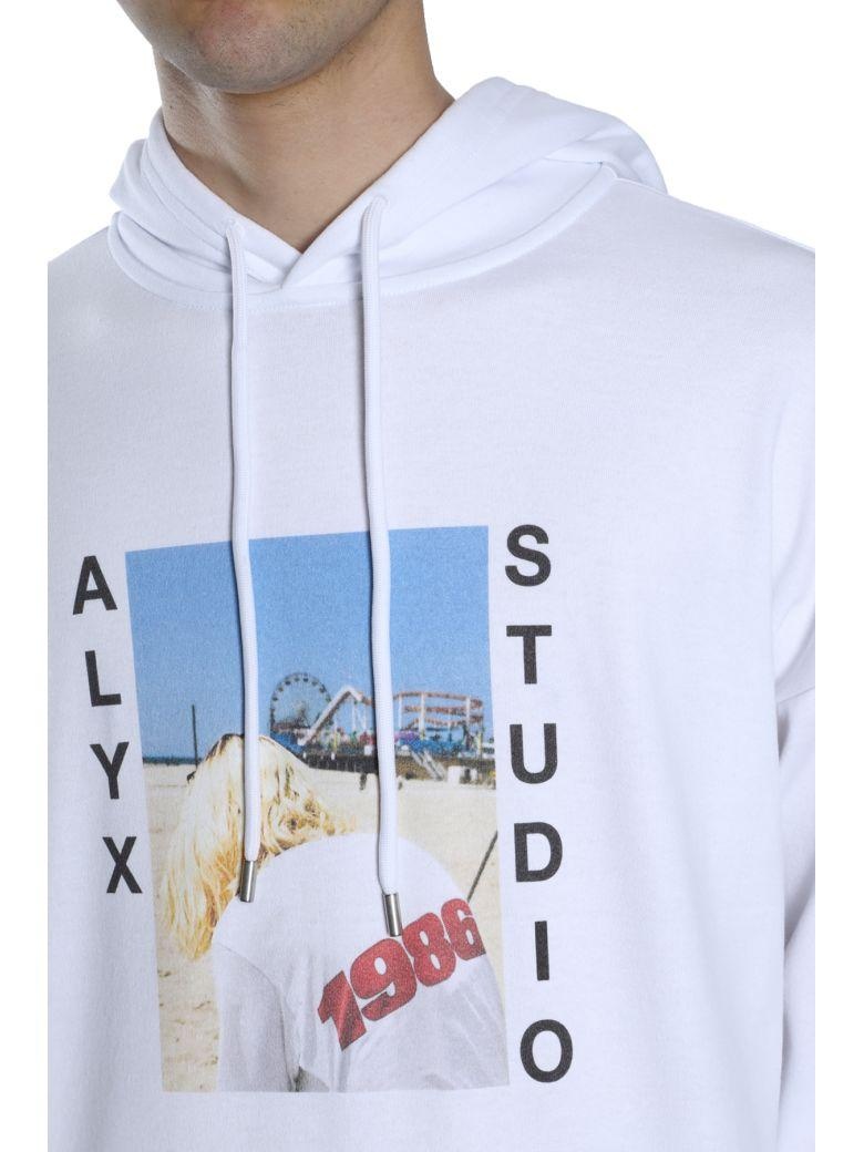 Alyx Hooded Logo Sweatshirt In White