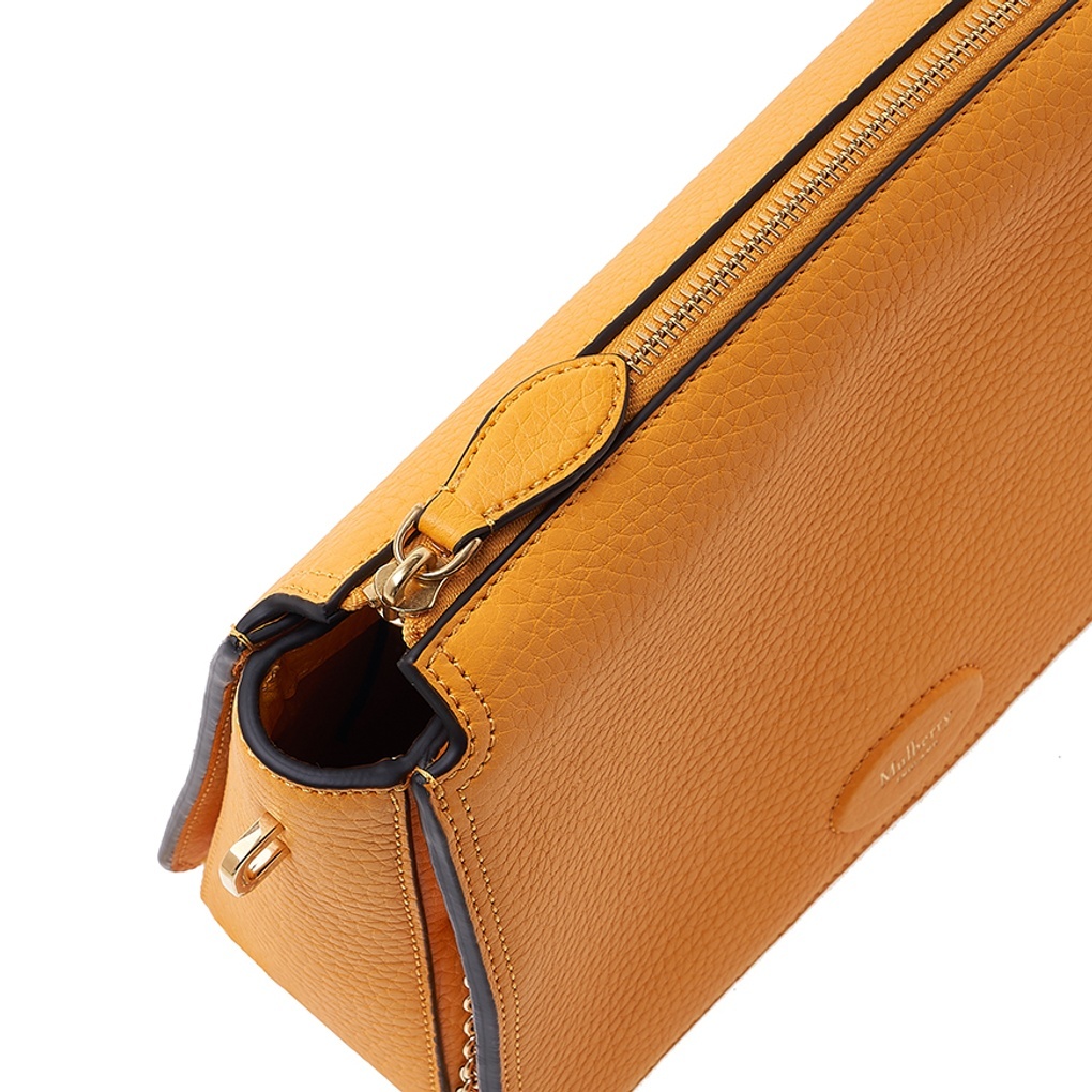 Mulberry Billie Grained Crossbody Bag In Orange