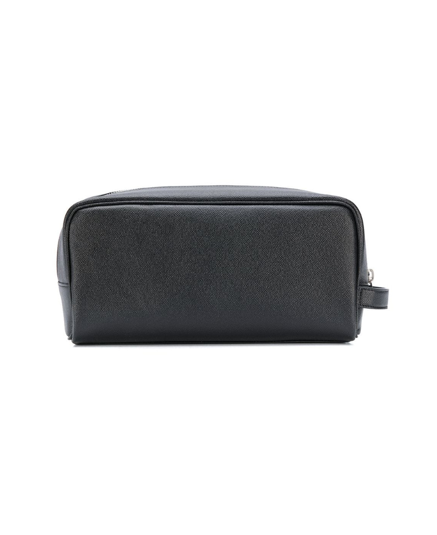 Saint Laurent Logo Print Grooming Case In Black