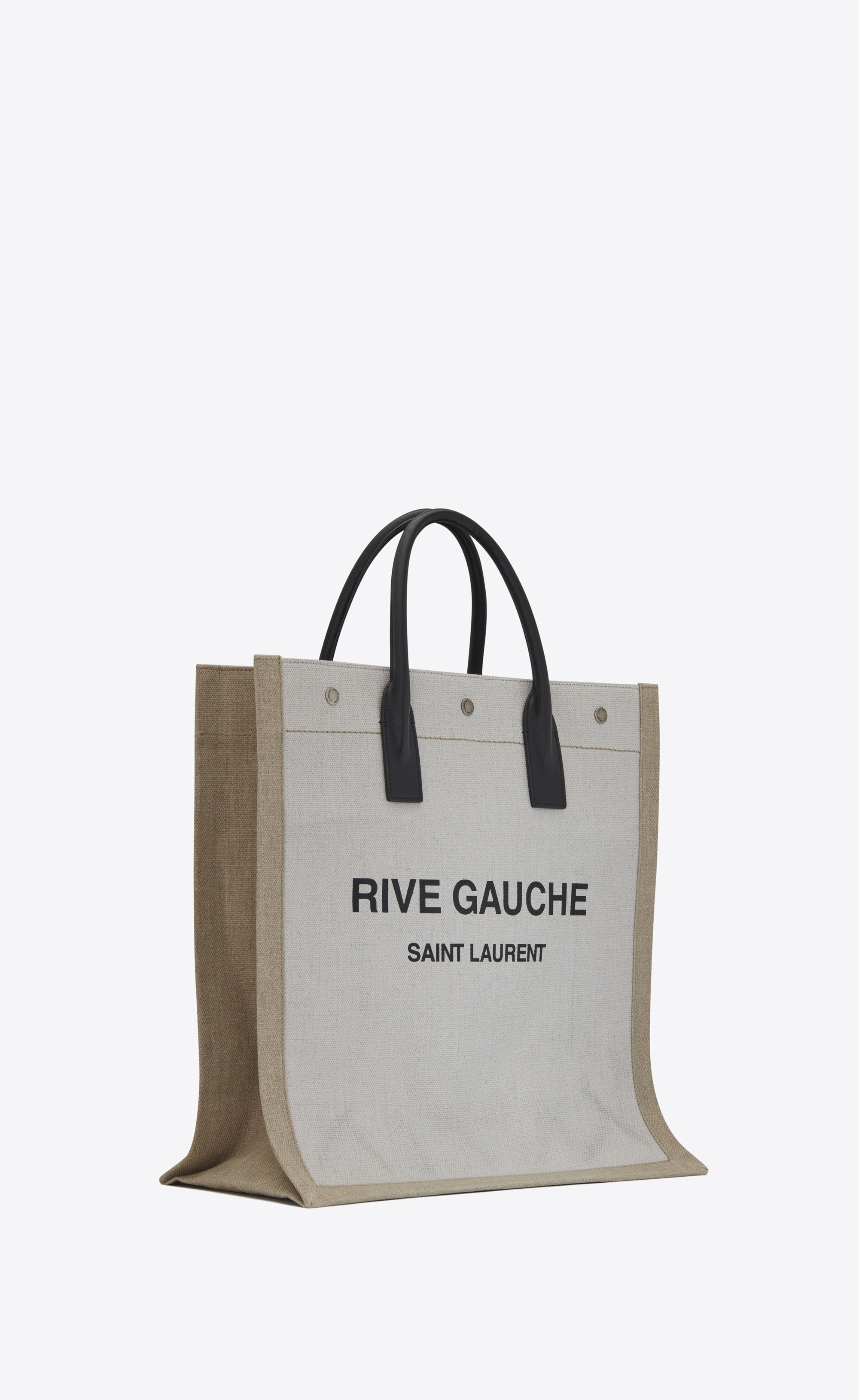 Saint Laurent Logo-print Tote Bag In White