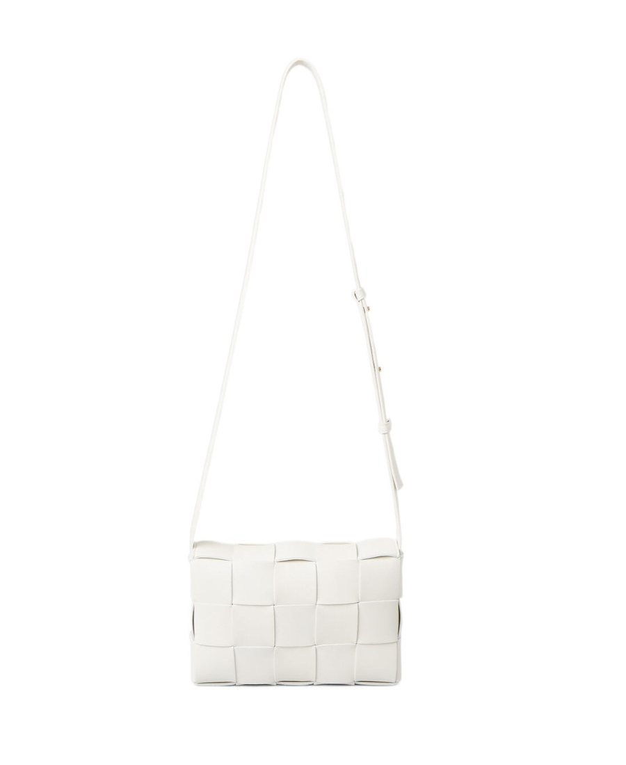 Bottega Veneta Cassette Shoulder Bag In White