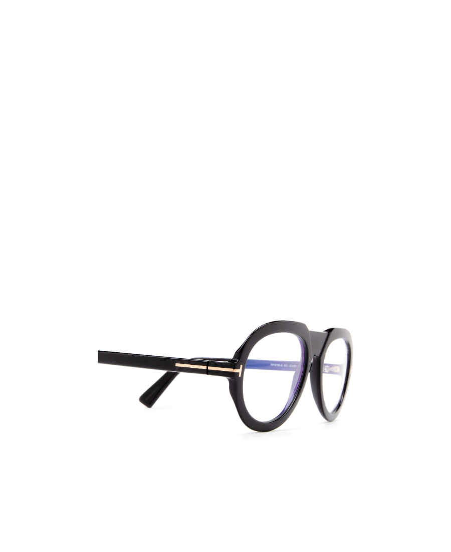 Tom Ford Eyewear Aviator Frame Straight Arm Glasses In Black