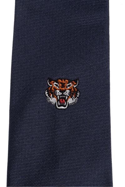 Kenzo Embroidered-logo Tie In Navy