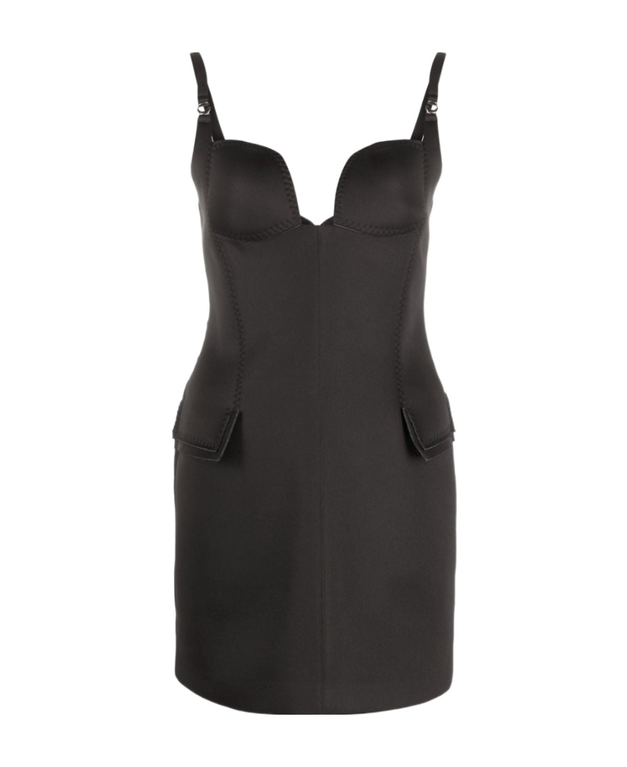 Coperni Suspender Dress In Black